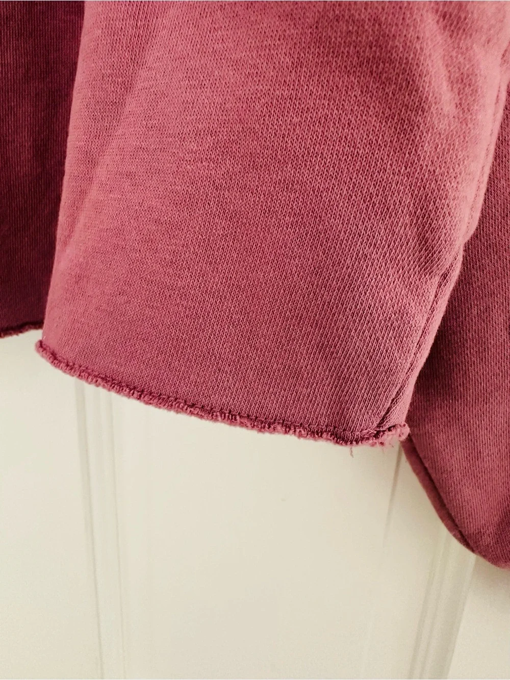 Gap Kids Vintage Soft Ruffle Cropped Sweatshirt Dusty Rose Sz 12 (XL)